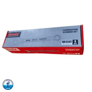 آچار سری 8 عددی یکسر تخت یکسر رینگ رونیکس مدل RH-2157