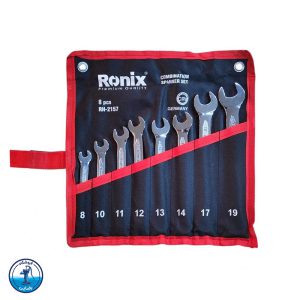 آچار سری 8 عددی یکسر تخت یکسر رینگ رونیکس مدل RH-2157